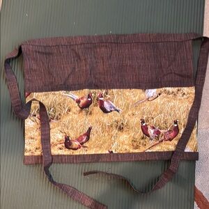 Brown Pheasant Print Kitchen Apron